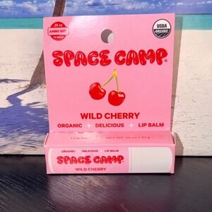 Space Camp Wellness Wild Cherry Lip Balm USDA Organic New
